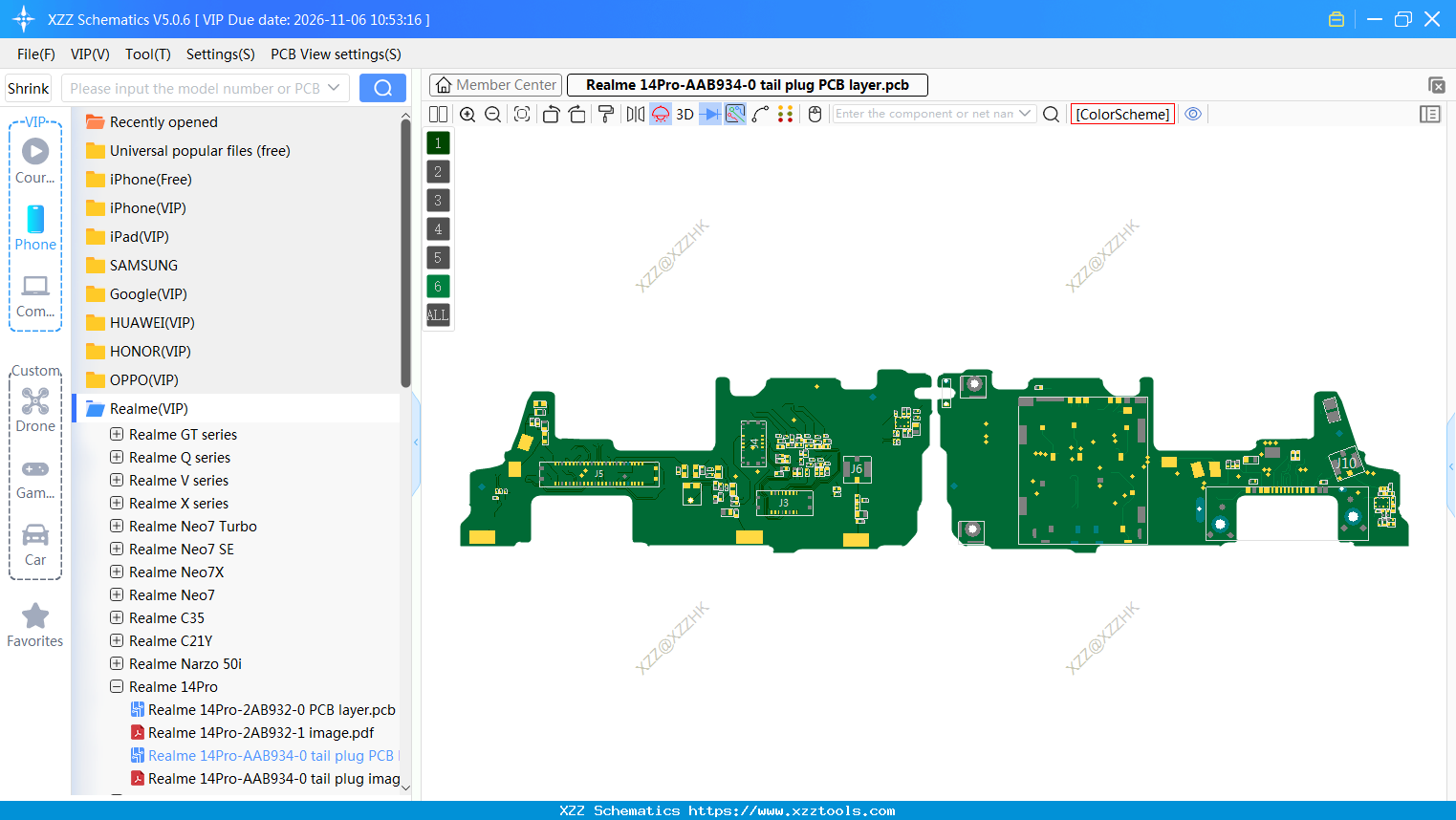 Realme 14Pro-AAB934-0 Tail Plug PCB Layer